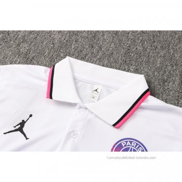 Camiseta Polo del Paris Saint-Germain Jordan 2021-2022 Blanco