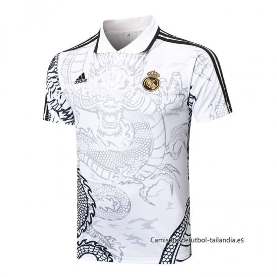 Camiseta Polo del Real Madrid Dragon 2024-2025 Blanco - Haga un click en la imagen para cerrar