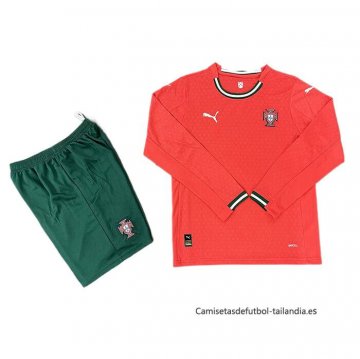1ª Camiseta Portugal Manga Larga Nino 2025 1ª Camiseta Portugal Manga Larga Nino 2025