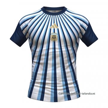 Camiseta Pre Partido del Argentina 2026 Blanco Azul