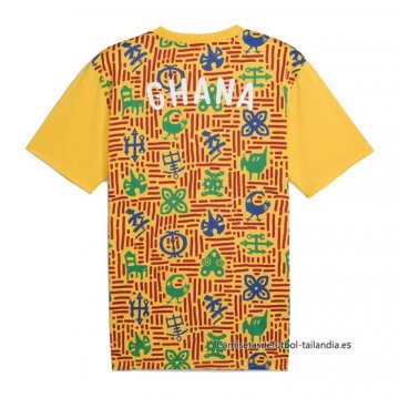 Camiseta Pre Partido del Ghana 2024 Amarillo