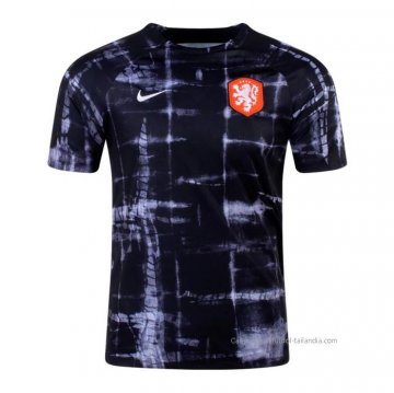 Camiseta Pre Partido del Paises Bajos 2022 Negro Camiseta Pre Partido del Paises Bajos 2022 Negro