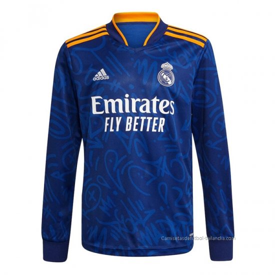 2ª Camiseta Real Madrid Manga Larga 2021-2022 - Haga un click en la imagen para cerrar