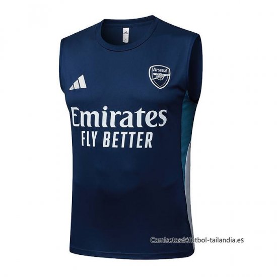 Camiseta de Entrenamiento Arsenal Sin Mangas 2025-2026 Azul Blanco - Haga un click en la imagen para cerrar