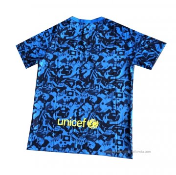 Camiseta de Entrenamiento Barcelona 2021-2022 Azul
