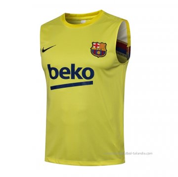 Camiseta de Entrenamiento Barcelona Sin Mangas 2021-2022 Verde Camiseta de Entrenamiento Barcelona Sin Mangas 2021-2022 Verde