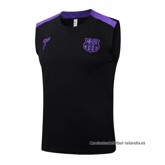 Camiseta de Entrenamiento Barcelona Sin Mangas 2025-2026 Negro Purpura - Haga un click en la imagen para cerrar