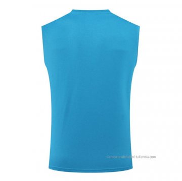 Camiseta de Entrenamiento Manchester United Sin Mangas 2022-2023 Azul