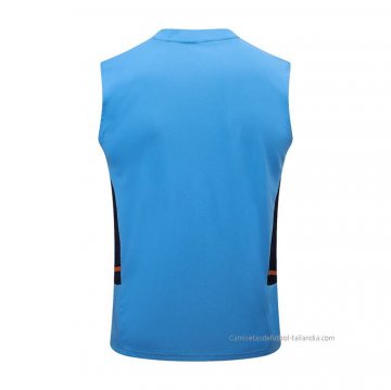 Camiseta de Entrenamiento Manchester United Sin Mangas 2022-2023 Azul Claro