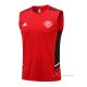 Camiseta de Entrenamiento Manchester United Sin Mangas 2022-2023 Rojo