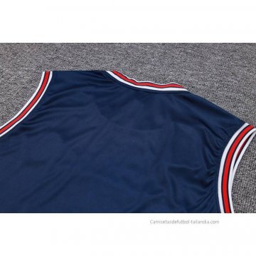 Camiseta de Entrenamiento Paris Saint-Germain Jordan Sin Mangas 2023-2024 Azul