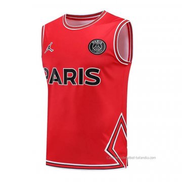 Camiseta de Entrenamiento Paris Saint-Germain Jordan Sin Mangas 2022-2023 Rojo Camiseta de Entrenamiento Paris Saint-Germain Jordan Sin Mangas 2022-2023 Rojo