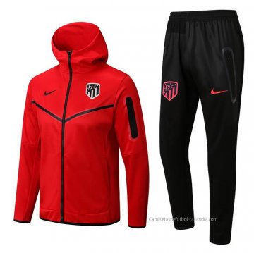 Chandal con Capucha del Atletico Madrid 2022-2023 Rojo Chandal con Capucha del Atletico Madrid 2022-2023 Rojo