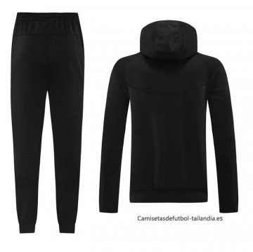 Chandal con Capucha del Barcelona 2024-2025 Negro