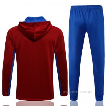 Chandal con Capucha del Barcelona 2021-2022 Rojo