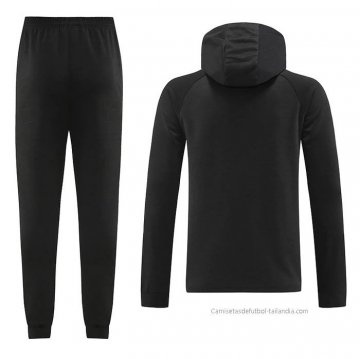 Chandal con Capucha del Barcelona 2022-2023 Negro