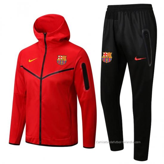 Chandal con Capucha del Barcelona 2022-2023 Rojo - Haga un click en la imagen para cerrar