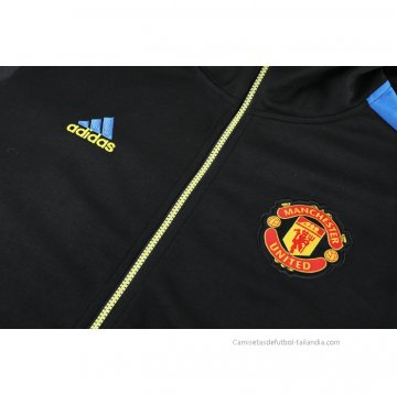 Chandal con Capucha del Manchester United 2021-2022 Negro