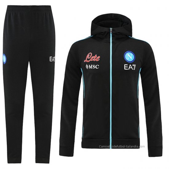Chandal con Capucha del Napoli 2022-2023 Negro - Haga un click en la imagen para cerrar