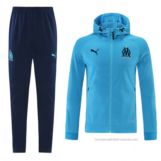 Chandal con Capucha del Olympique Marsella 2021-2022 Azul - Haga un click en la imagen para cerrar