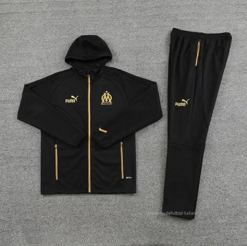 Chandal con Capucha del Olympique Marsella 2022-2023 Negro