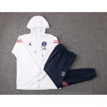 Chandal con Capucha del Paris Saint-Germain 2021-2022 Blanco