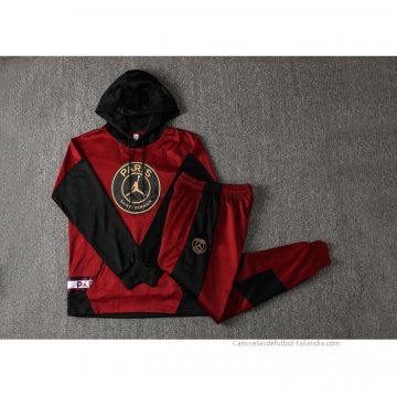Chandal con Capucha del Paris Saint-Germain 2021-2022 Rojo