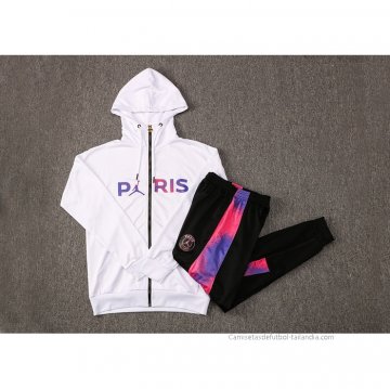 Chandal con Capucha del Paris Saint-Germain 2021-2022 Blanco