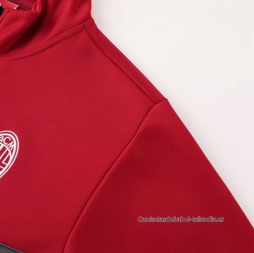 Chandal de Chaqueta del AC Milan 2024-2025 Rojo Gris
