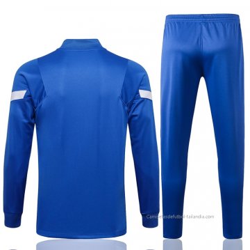 Chandal de Chaqueta del Barcelona 2021-2022 Azul y Blanco