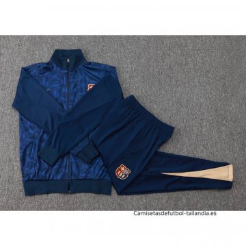 Chandal de Chaqueta del Barcelona 2024-2025 Azul Oscuro
