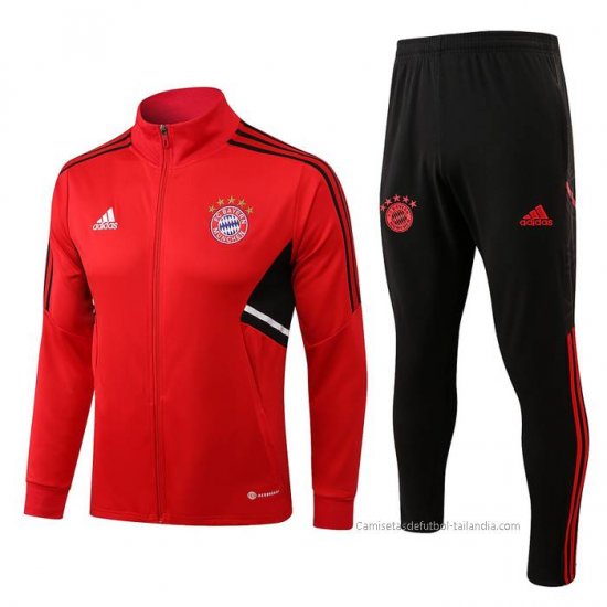 Chandal de Chaqueta del Bayern Munich 2022-2023 Rojo - Haga un click en la imagen para cerrar