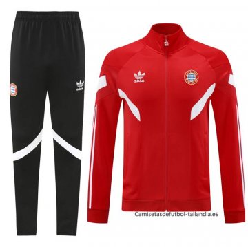 Chandal de Chaqueta del Bayern Munich Nino 2024-2025 Rojo Blanco