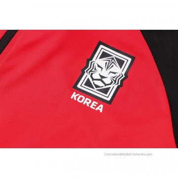 Chandal de Chaqueta del Corea del Sur 2022-2023 Negro y Rojo