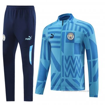 Chandal de Chaqueta del Manchester City 2022-2023 Azul Claro