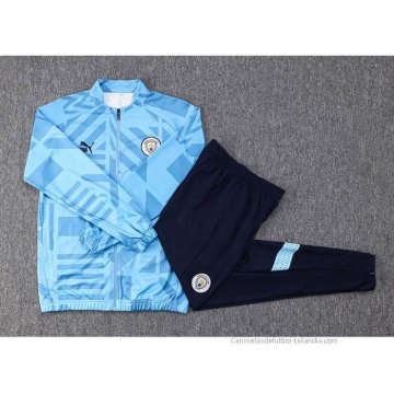 Chandal de Chaqueta del Manchester City 2022-2023 Azul Claro