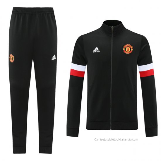 Chandal de Chaqueta del Manchester United 2021-2022 Negro - Haga un click en la imagen para cerrar