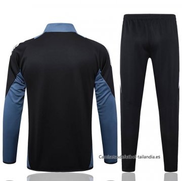 Chandal de Chaqueta del Manchester United 2024-2025 Negro y Gris