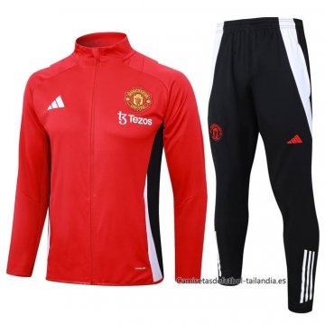 Chandal de Chaqueta del Manchester United Nino 2024-2025 Rojo Chandal de Chaqueta del Manchester United Nino 2024-2025 Rojo