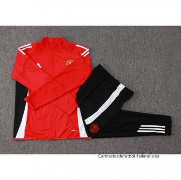 Chandal de Chaqueta del Manchester United Nino 2024-2025 Rojo