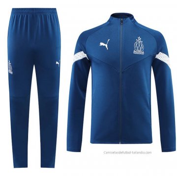 Chandal de Chaqueta del Olympique Marsella 2022-2023 Azul Chandal de Chaqueta del Olympique Marsella 2022-2023 Azul