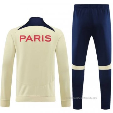 Chandal de Chaqueta del Paris Saint-Germain 2023-2024 Amarillo