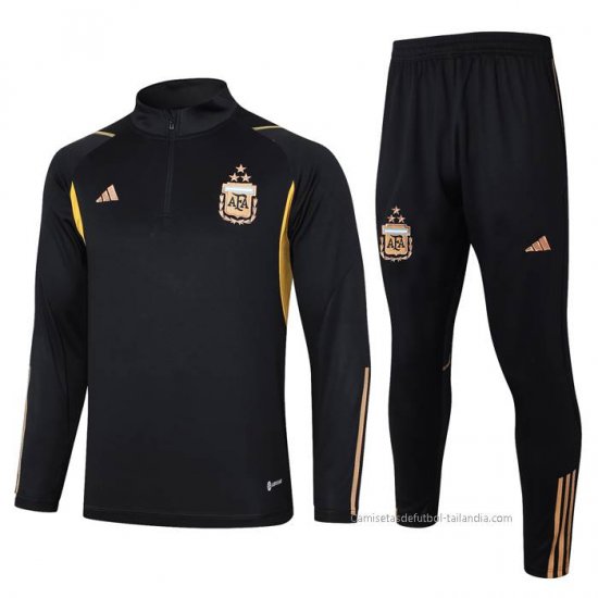 Chandal de Sudadera del Argentina Nino 2023-2024 Negro - Haga un click en la imagen para cerrar