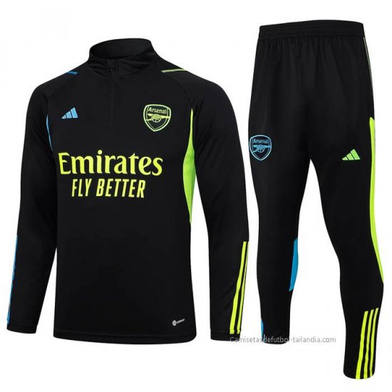 Chandal de Sudadera del Arsenal 2023-2024 Negro - Haga un click en la imagen para cerrar