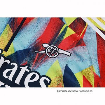 Chandal de Sudadera del Arsenal 2025-2026 Azul Amarillo Rojo