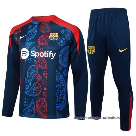 Chandal de Sudadera del Barcelona 2024-2025 Azul y Rojo - Haga un click en la imagen para cerrar