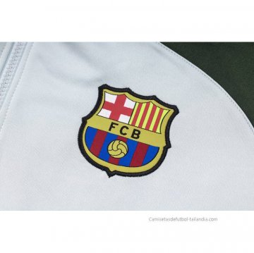 Chandal de Sudadera del Barcelona Nino 2023-2024 Gris Claro
