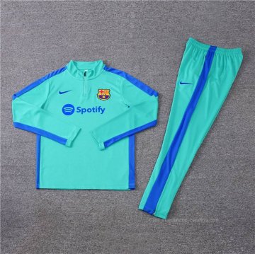 Chandal de Sudadera del Barcelona Nino 2023-2024 Verde