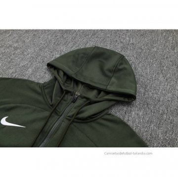 Chandal de Sudadera del Barcelona Nino 2023-2024 Verde Oscuro