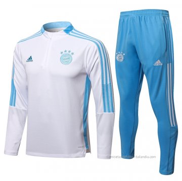 Chandal de Sudadera del Bayern Munich 2021-2022 Blanco Chandal de Sudadera del Bayern Munich 2021-2022 Blanco